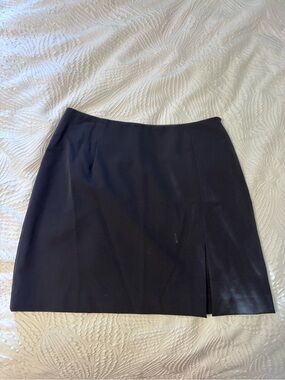 Theory Black Mini Skirt with Side Slit
